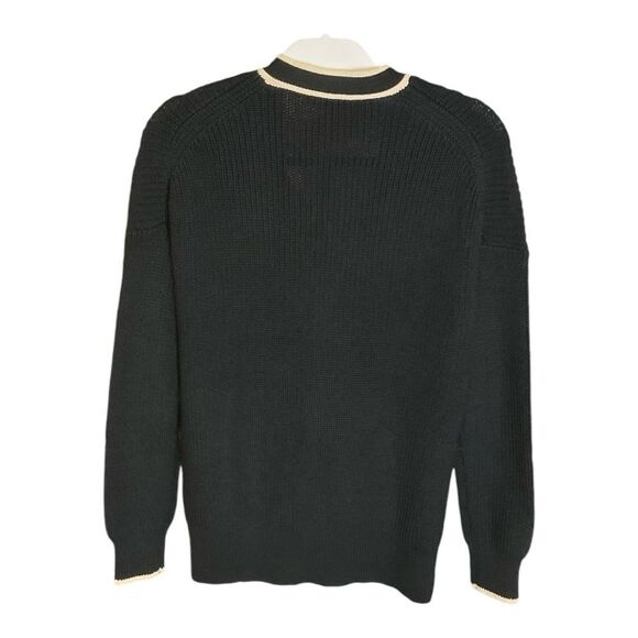 J Crew Tipped V-neck Cotton Cardigan Sweater Size S - Picture 2 of 2